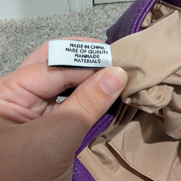 Nine West Purple Shoulder Handbag with Silver Hardware - Picture 8 of 9